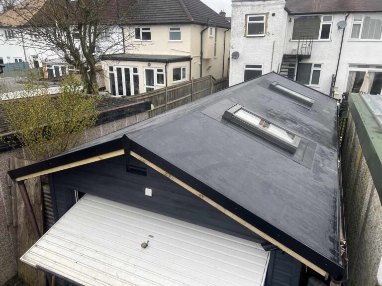 Flat Pitched Rubber Roof