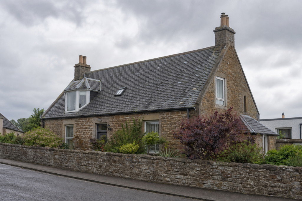 Traditional Scottish home in Fife with an older slate roof